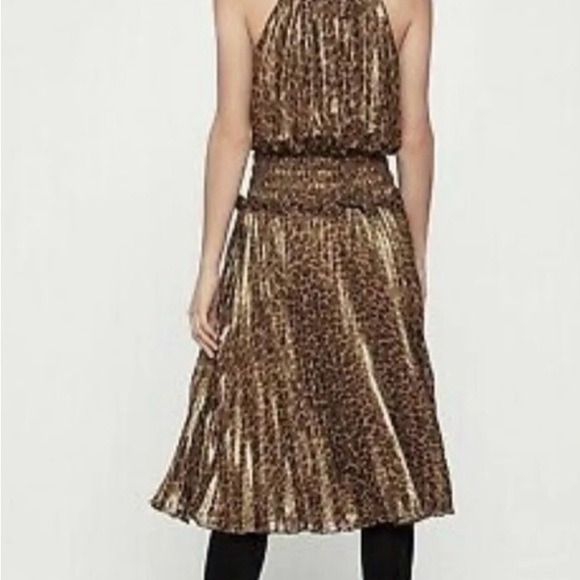 BCBG Max Azaria animal print/leopard printed smocked waisted halter dress - Picture 13 of 14